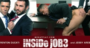 Porn stars Trenton Ducati and Jessy Ares fuck in Men At Play’s “Inside Job 3″