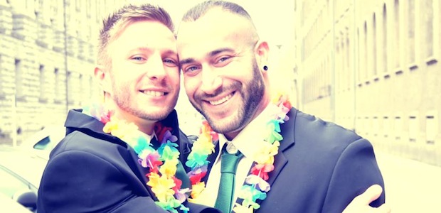 Porn star Spencer Reed marries his hot boyfriend in Germany • QueerPig