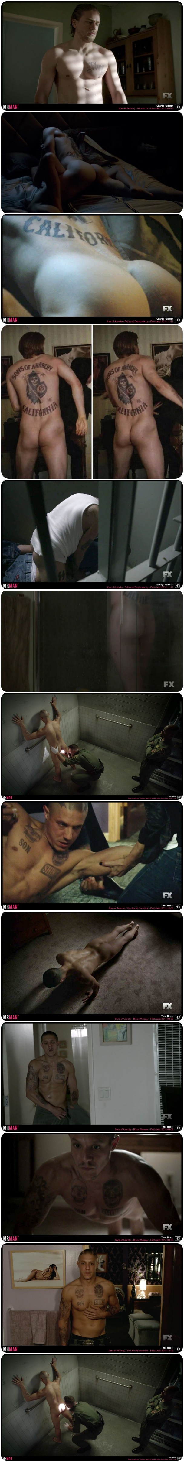 Son of Anarchy naked men Charlie Hunnam, Theo Rossi