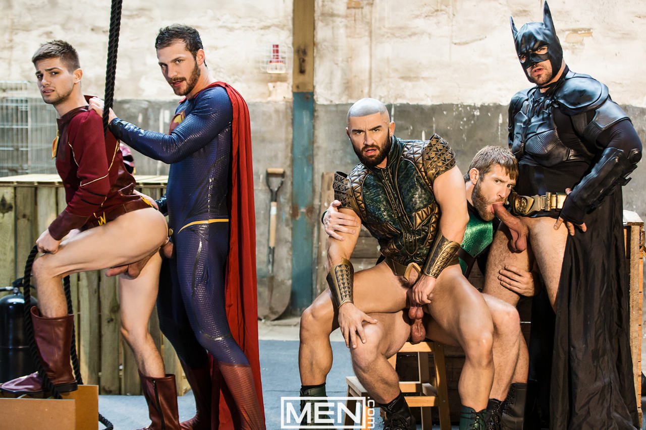 Men.com, Super Gay Hero,Justice League: A Gay XXX Parody, Francois Sagat, Colby Keller, Johnny Rapid, Brandon Cody, Ryan Bones